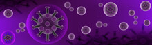 The Pandemic Of Purple Virus Isometric