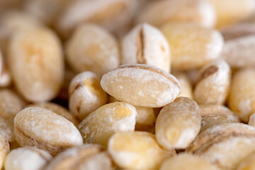 Pearl barley texture macro close up background