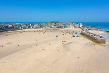 Aerial Photograph Of St Ives, Cornwall, England In The Sun