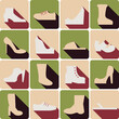 © olgasiv - shoes icon set with shadows