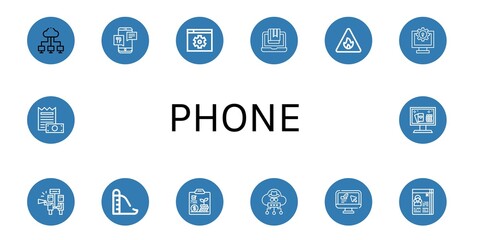 Sticker - Set of phone icons