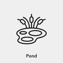 Wall Mural - pond icon vector sign symbol