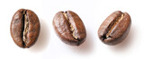 Fototapeta Mapy - Collection of coffee bean isolated on white background