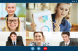 © Alliance - group webcam conference of business team