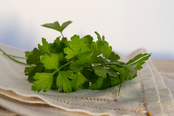 Wall Mural - bunch of parsley on a table