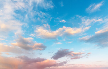 Wall Mural - beautiful sunrise, with colorful clouds on the sky. nature sky backgrounds.
