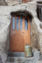 Door Of An Ancient Cliff Dwellings, Houses Build Into The Volcanic Rocks (Iran, Kandovan)