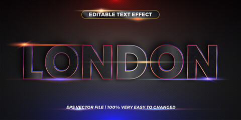 editable text effect - word london