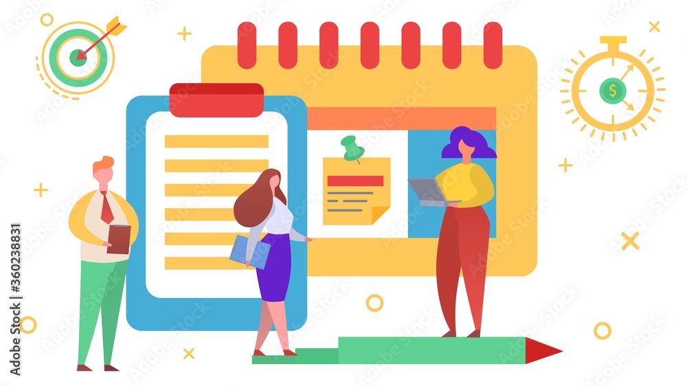 Stock-Vektorgrafik „Startup flat team leader, vector illustration ...