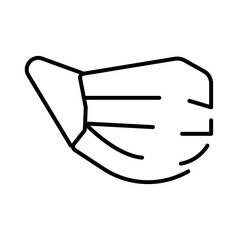 Naklejka na meble medical mask respiratory accessory line style icon