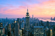 © AWL Images - Midtown Manhattan, New York City, USA. High angle view of Empire State Building and Midtown skyline at dusk.