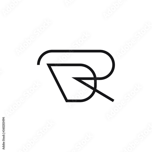 Fotografía dr initial letter vector logo icon