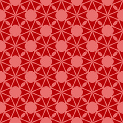 red pattern on pink seamless vector background.