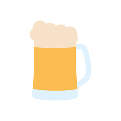 Wall Mural - beer mug icon, flat style