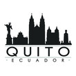 Quito Skyline Silhouette Design City Vector Art Famous Buildings 