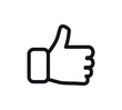 © jessicagirvan - Thumbs up social media like simple icon black and white