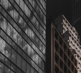 Modern office building close up in Hong Kong