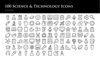100 Science & Technology Icons