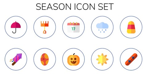 Poster - season icon set