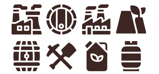 Canvas Print - refinery icon set