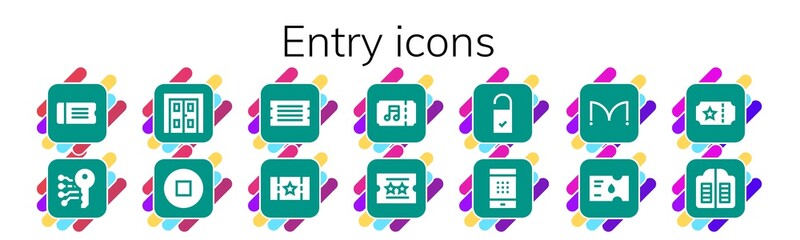 Poster - entry icon set