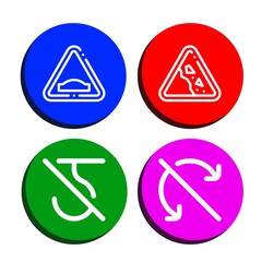 Sticker - Set of careful icons