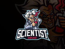 Scientist Mascot Sport Logo Design