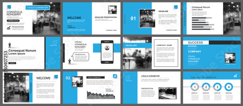 Fotografía Presentation and slide layout template