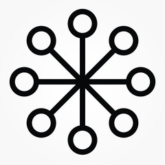 Wall Mural - outline connection icon vector illustration