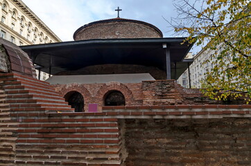 St. George's Church is an early Christian red brick rotunda and is the oldest building in Sofia, the capital of Bulgaria, Europe   