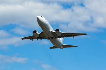 White plane in the sky