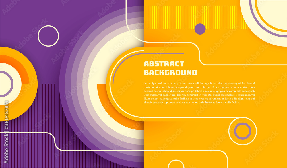Abstract style technology background design with circles and rounded ...