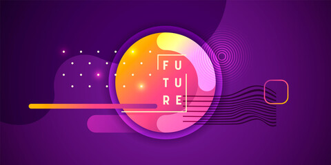Wall Mural - minimalist abstraction in retro futuristic style design. vector illustration.