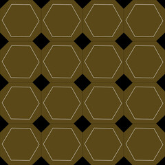seamless hexagon pattern, beautiful geometric shaped floral pattern drawn on abstract textured backg