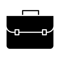 Poster - portfolio briefcase silhouette style icon