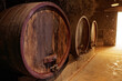 Barrels of wine in french Castle