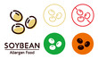 Soybean icon / food allergy, allergen