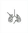 lung effusion icon,vector best line icon.
