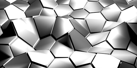 Chrome Metallic Glossy Futuristic Background