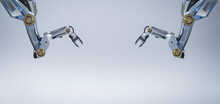 Metallic Robotic Arms With Space