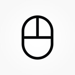 Wall Mural - computer mouse line icon. vector symbol in trendy flat style on white background.