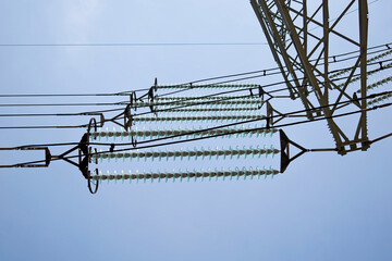 Energy and power. High voltage lines