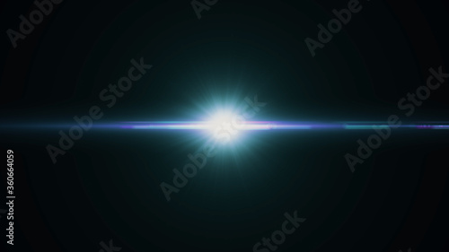 Fotomural Anamorphic lens flare from a photo camera lens