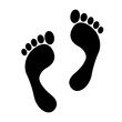 © Bohdan - Foot print icon. Feet icon vector isolated on white background. Vector illustration flat design style.