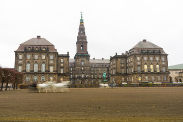 Wall Mural - Christiansborg Palace in winter time in Copenhagen, Denmark.