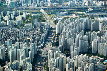 It is scenery of Seoul, capital city of Korea.
