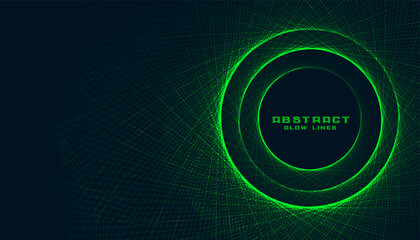 Wall Mural - abstract green lines making a circular frame background