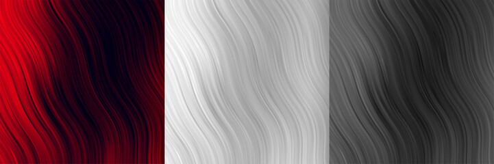 Wall Mural - abstract red white and black wavy lines background