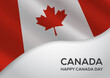 Canada Day Canada flag fabric waving background