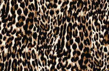 Seamless leopard pattern, animal print.
